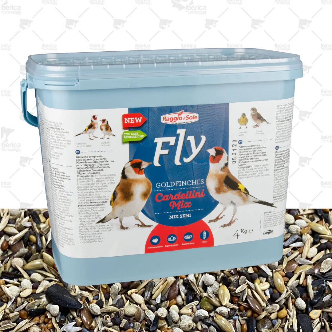 Mxt. Pintassilgos Cardellini Mix (Raggio): Mistura de uma grande variedade de sementes especiais para Pintassilgos