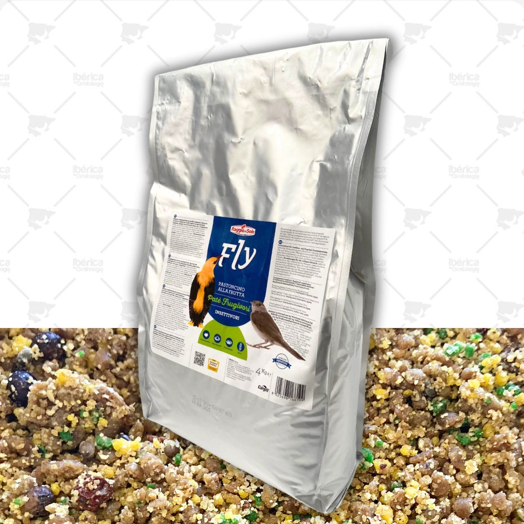 Pasta insectos y Fruta Frugivori (Raggio) 4Kgs: Alimento complementario para todo tipo de pájaros