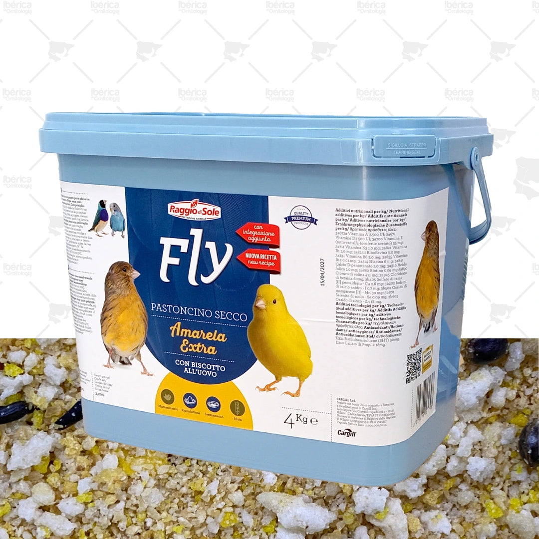 Pasta Amarilla Seca Amarela Extra (Raggio) : Pasta seca profesional para pájaros