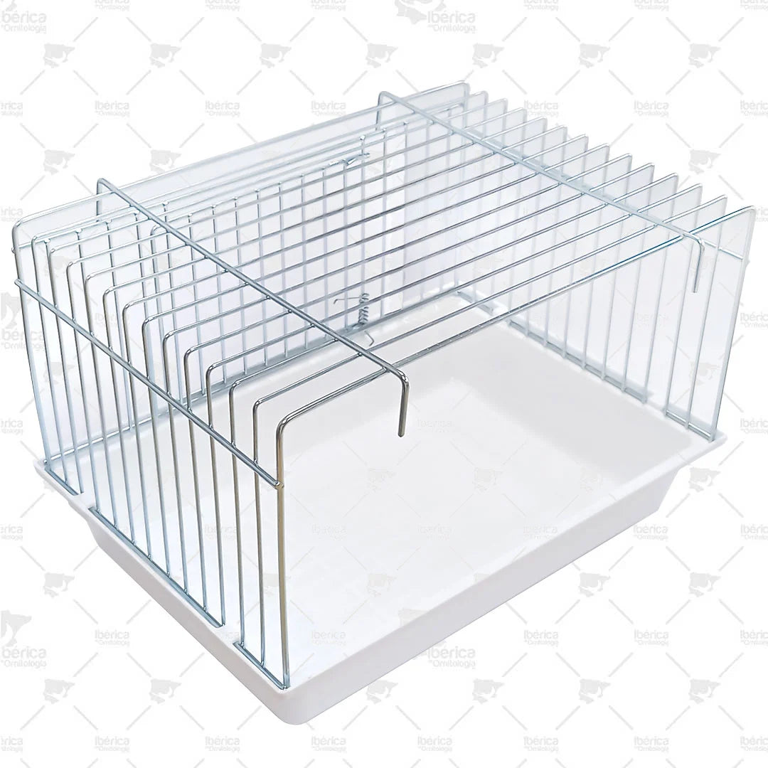 Bañera Exterior Grande para Pájaros Braies Art. 441W de Acero Galvanizado con Puerta – 2GR | Para Jaulas y Voladeras