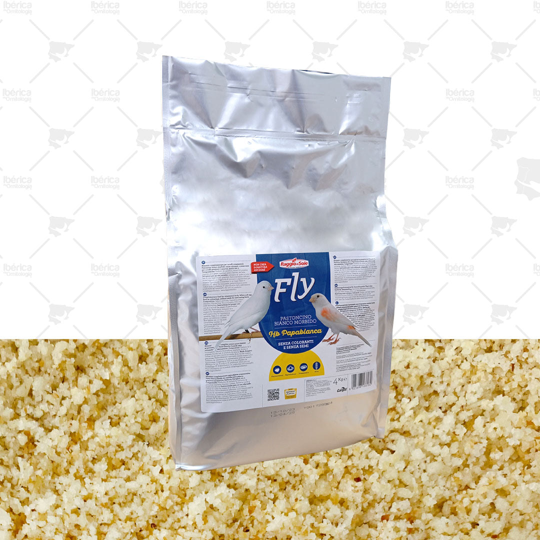 Pasta Blanca Morbida HB Papablanca (Raggio) 4 Kgs: Pasta alimenticia para pájaros ibericadeornitologia