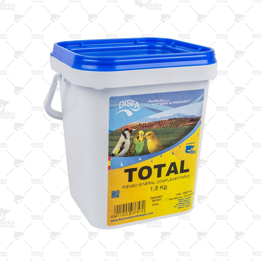 Multivitamínico para pájaros Total (Disfa) : Suplemento rico en vitaminas y minerales para aves. ibericadeornitologia