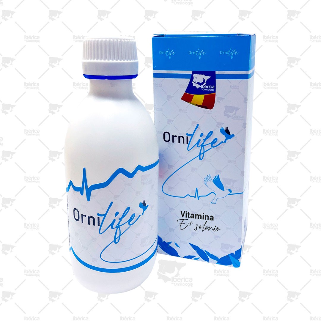 Vitamina E+ Selenio para pájaros líquida (Ornilife): Mejora la reproducción y cría de aves. ibericadeornitologia