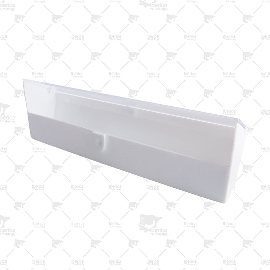 Comedero Largo Blanco (Lisa): Resistente y de buena calidad para la alimentación de nuestro pájaros ibericadeornitologia