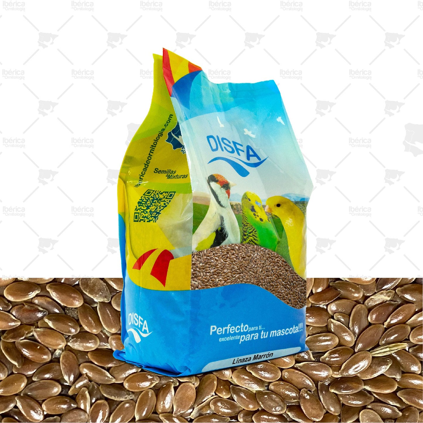 Linaza Marrón (Disfa): Alimento rico en grasas de calidad, vitaminas de los grupos B, C, E y K, y sales minerales. ibericadeornitologia