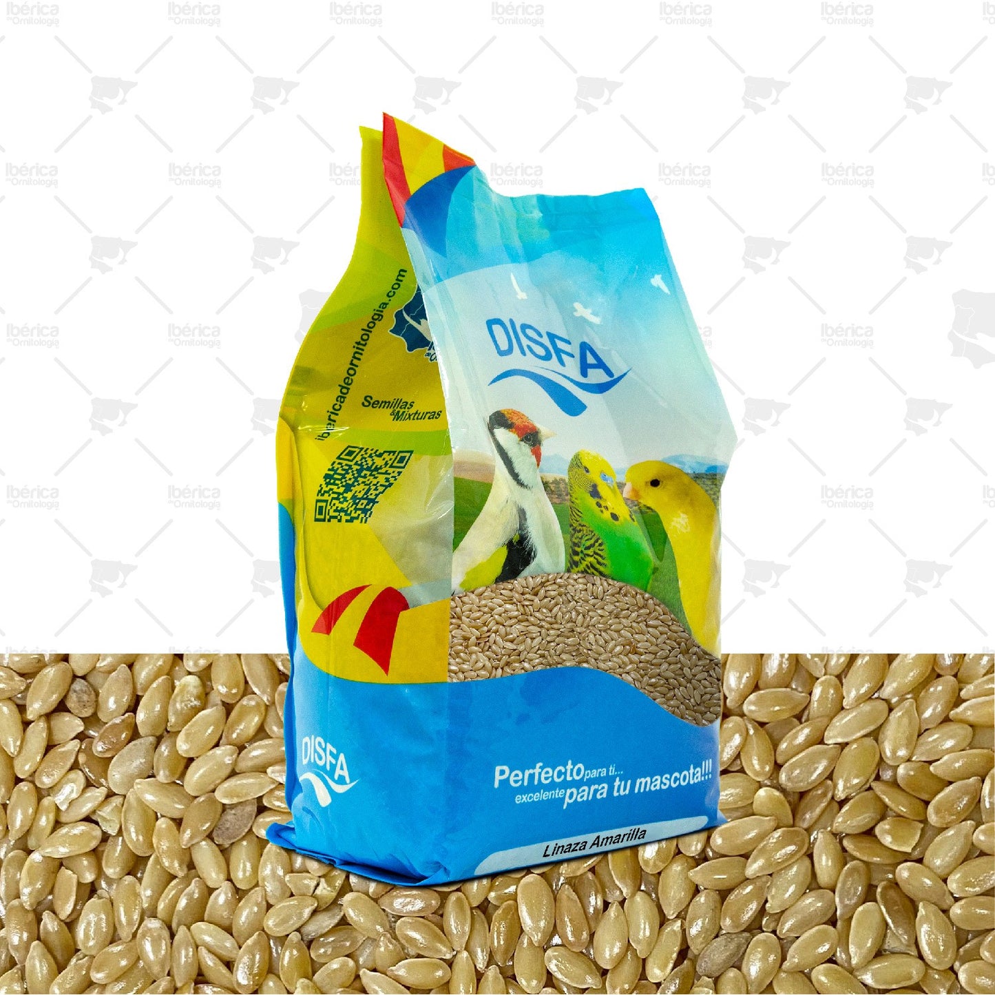 Linaza Amarilla (Disfa): Alimento muy nutritivo para pájaros con gran poder antioxidante. ibericadeornitologia
