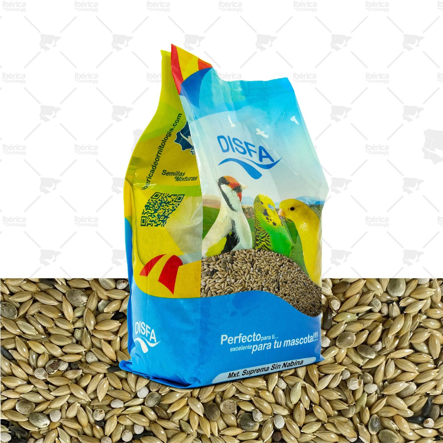 Mxt. Suprema sin Nabina (Disfa), mixtura formulada para aportar nutrientes ideales en la cría de Canarios ibericadeornitologia
