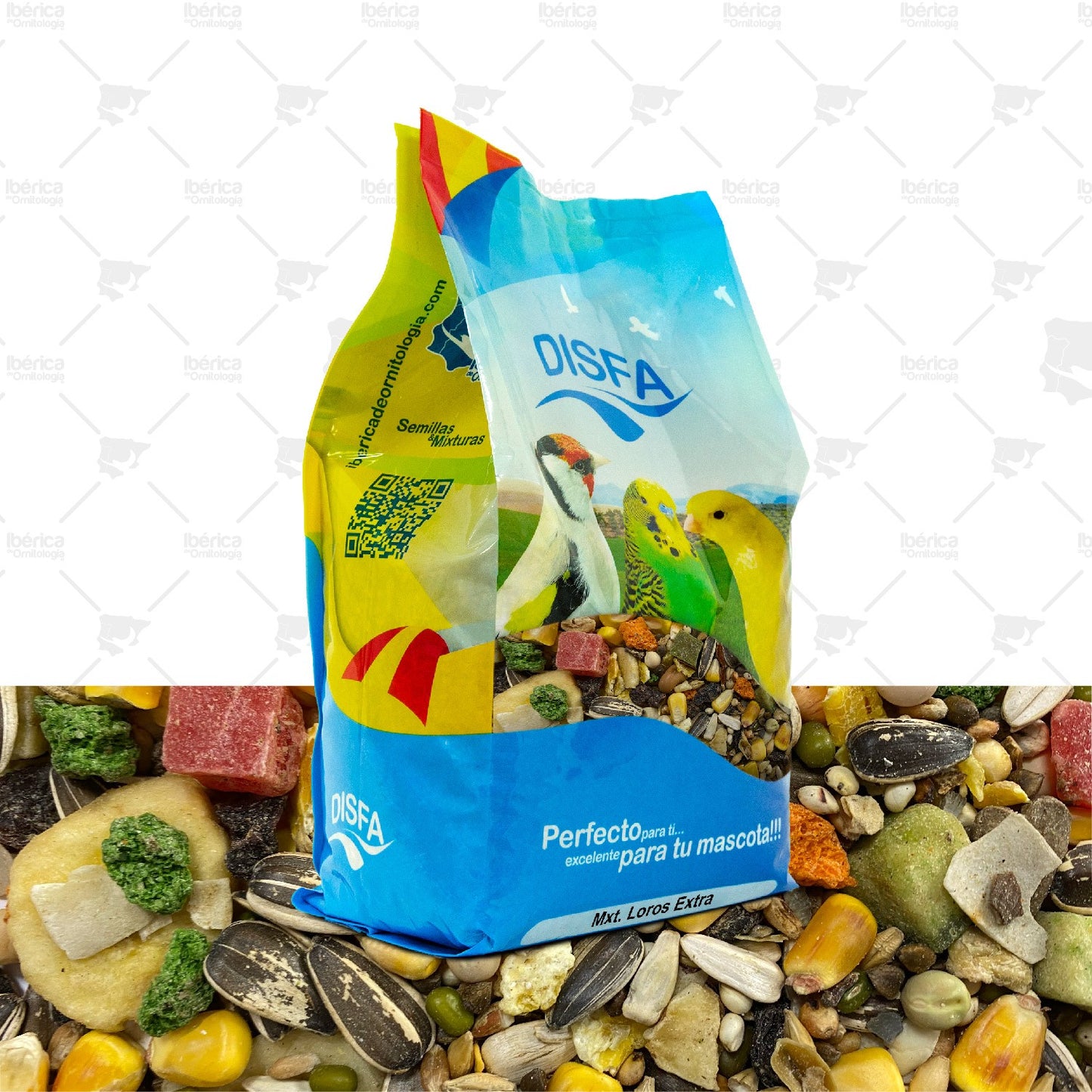 Mxt. Loros Extra (Disfa): Mezcla nutritiva de alta calidad para la dieta de Loros ibericadeornitologia