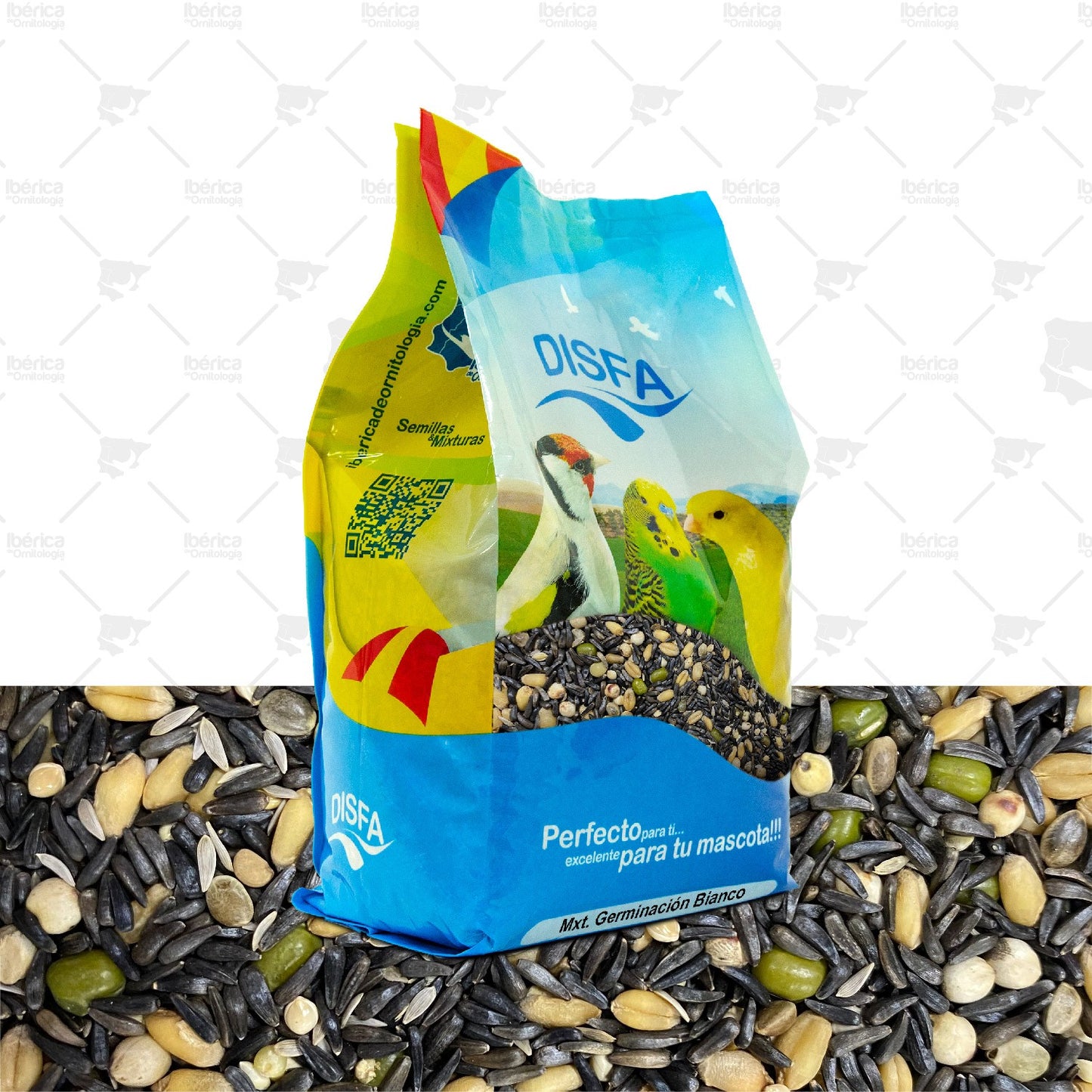 Mxt. Germinación Bianco (Disfa): Mixtura de semillas para una dieta equilibrada de pájaros ibericadeornitologia