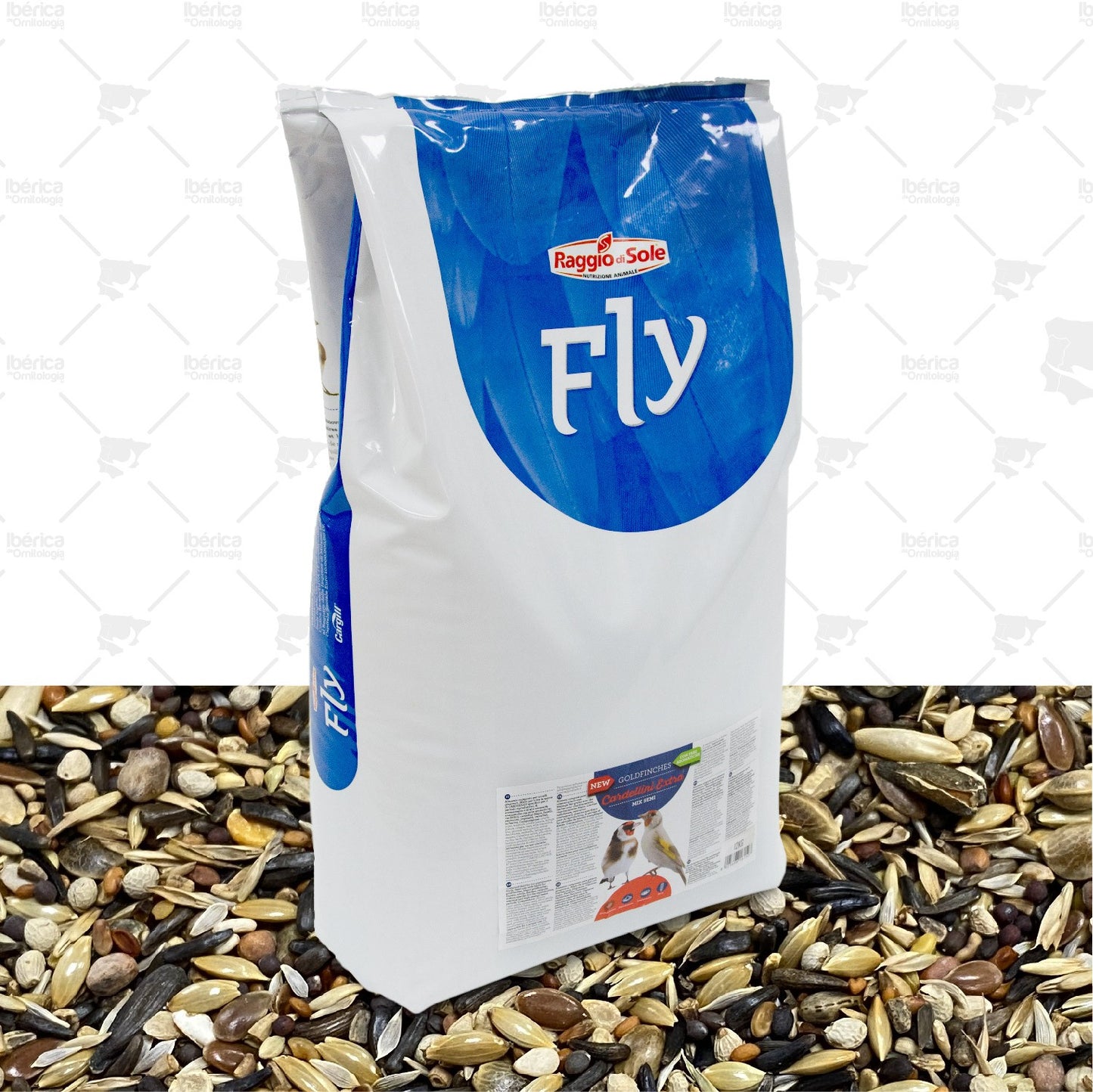 Mxt. Jilgueros Cardellini Extra (Raggio): Mixtura multisemillas con hierbas ideal para Jilgueros ibericadeornitologia