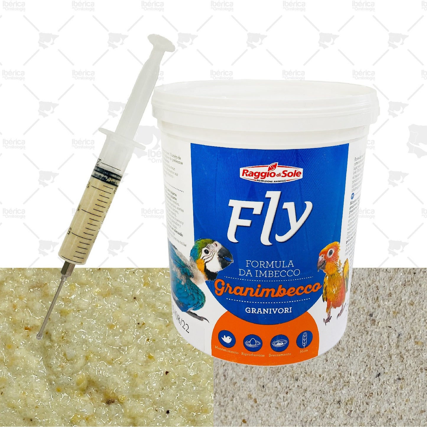 Papilla de Embuche Granimbecco (Raggio): Papilla completa para la cría a mano de granívoros ibericadeornitologia