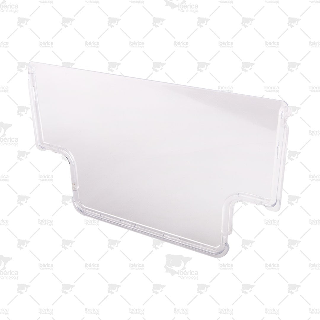 Frontal Transparente para Casillero Domenech: diseñado para colocar en el cajón de la jaula de concurso. ibericadeornitologia