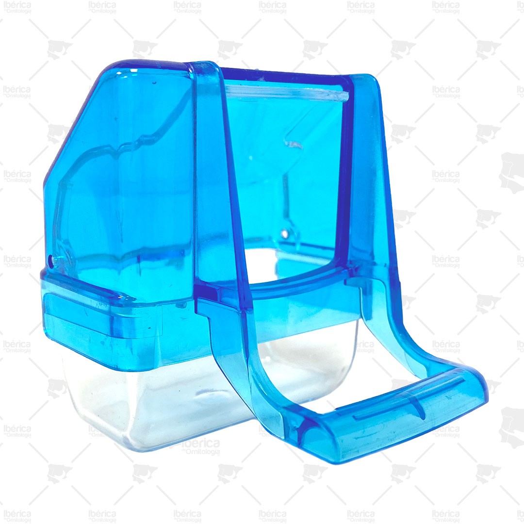Comedero Magic Azul/Transparente M038 STA Soluzioni : Importante para el suministro de comida de tus pájaros ibericadeornitologia