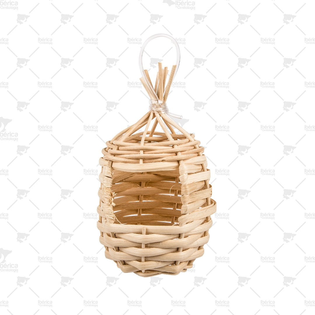 Nido Mimbre para Exóticos Pera (Sisal Fibre): Hecho de mimbre ideal para el descanso y cobijo de tus exóticos ibericadeornitologia