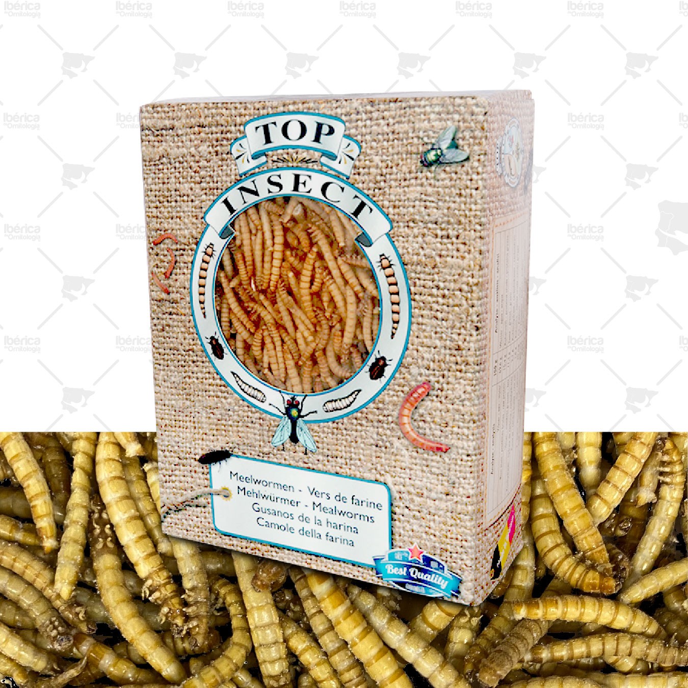 Gusanos de la Harina para pájaros congelados (Top Insect) : Suplemento alimenticio altamente equilibrado ibericadeornitologia