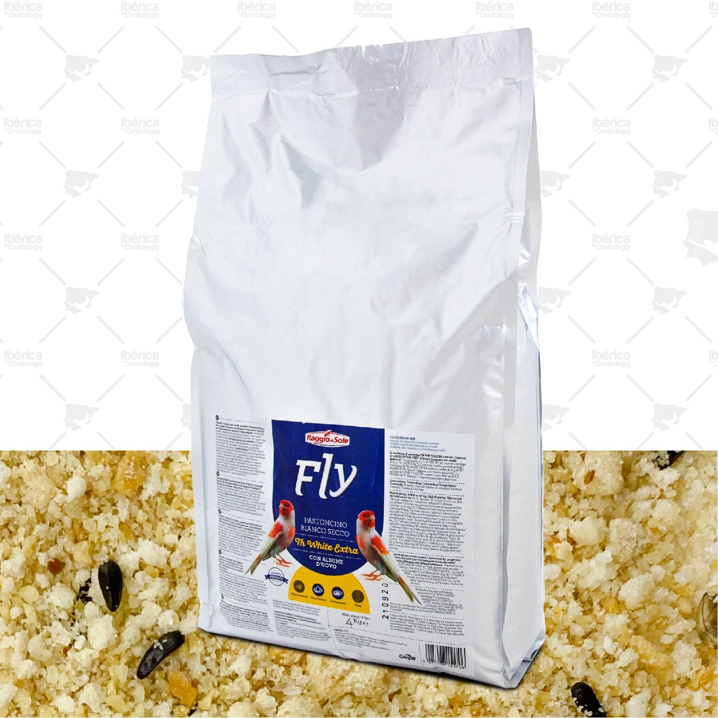 Pasta Blanca Seca TH White Extra (Raggio): Pasta profesional para nutrición de todo tipo de pájaros ibericadeornitologia