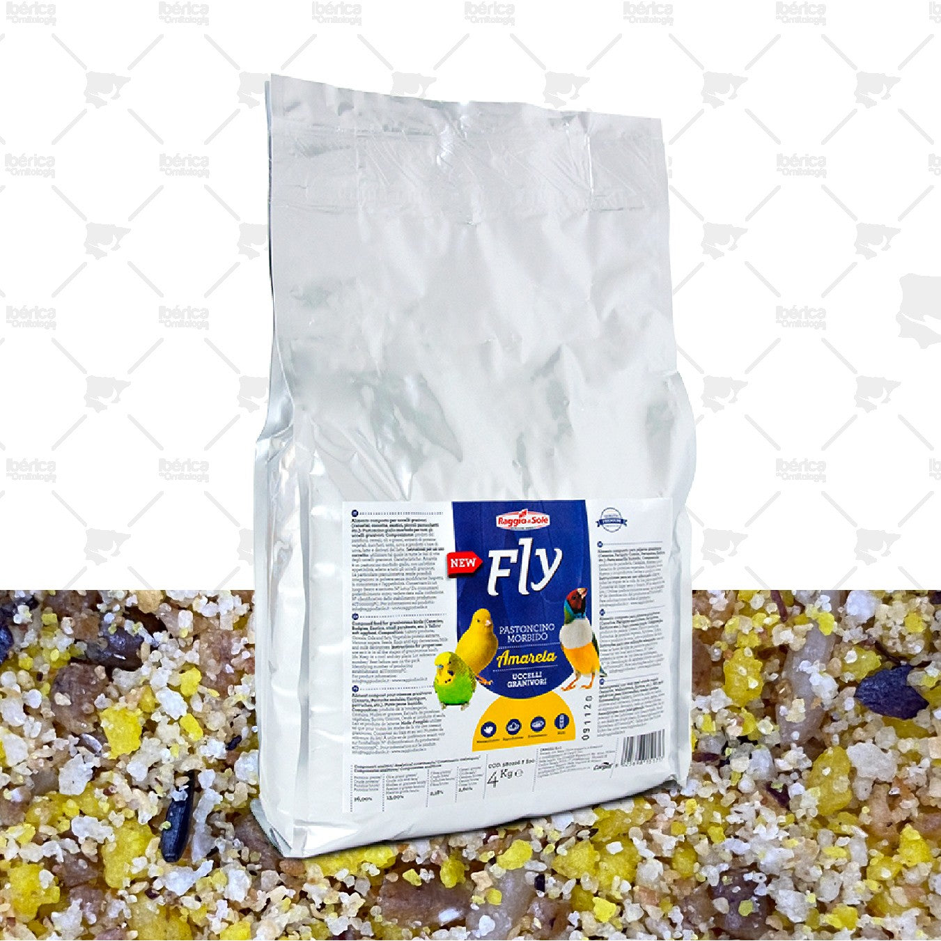 Pasta Amarilla Morbida Amarela (Raggio): Pasta nutritiva para pájaros de todo tipo ibericadeornitologia