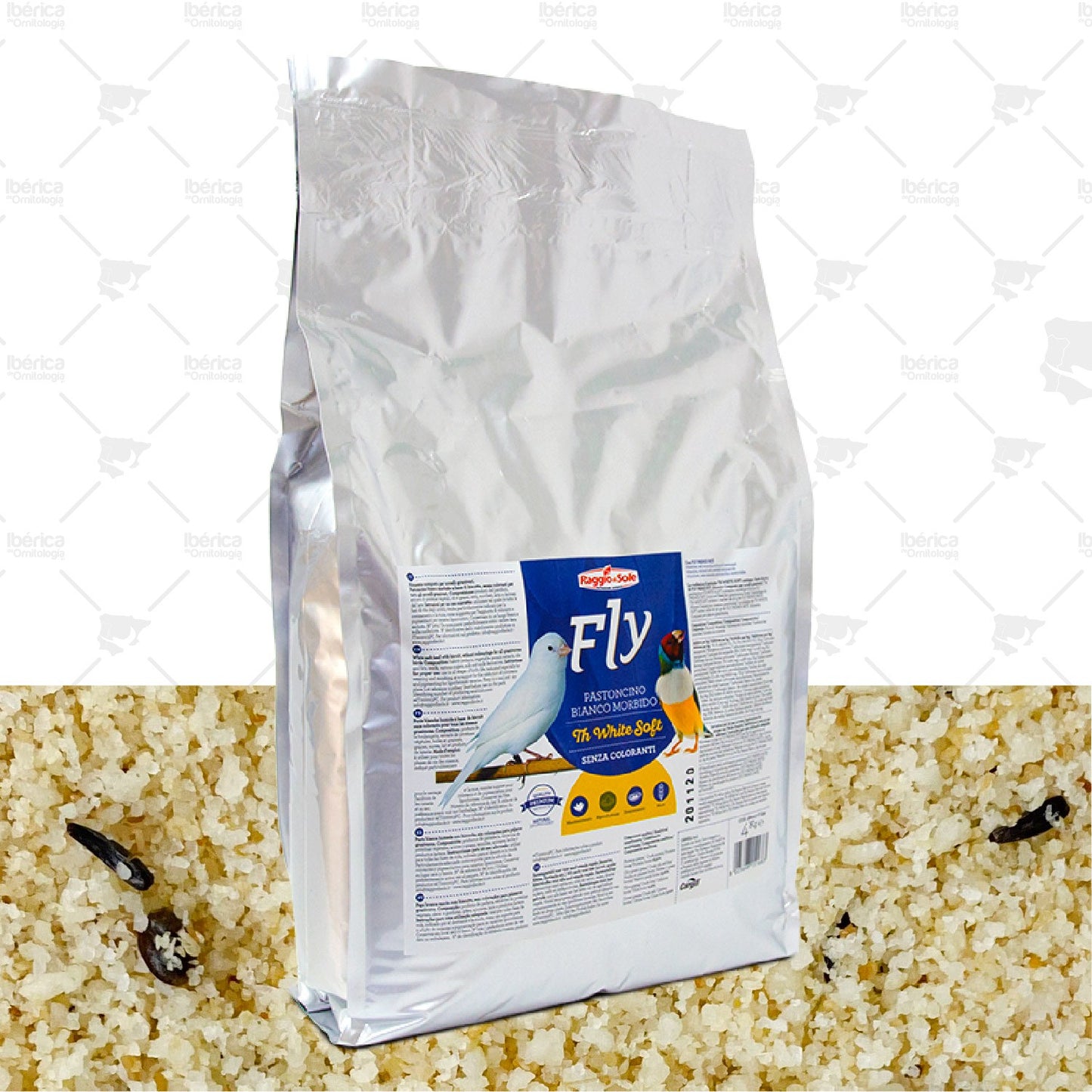 Pasta Blanca Morbida TH White Soft (Raggio): Pasta nutricional ideal pájaros de colores claros ibericadeornitologia