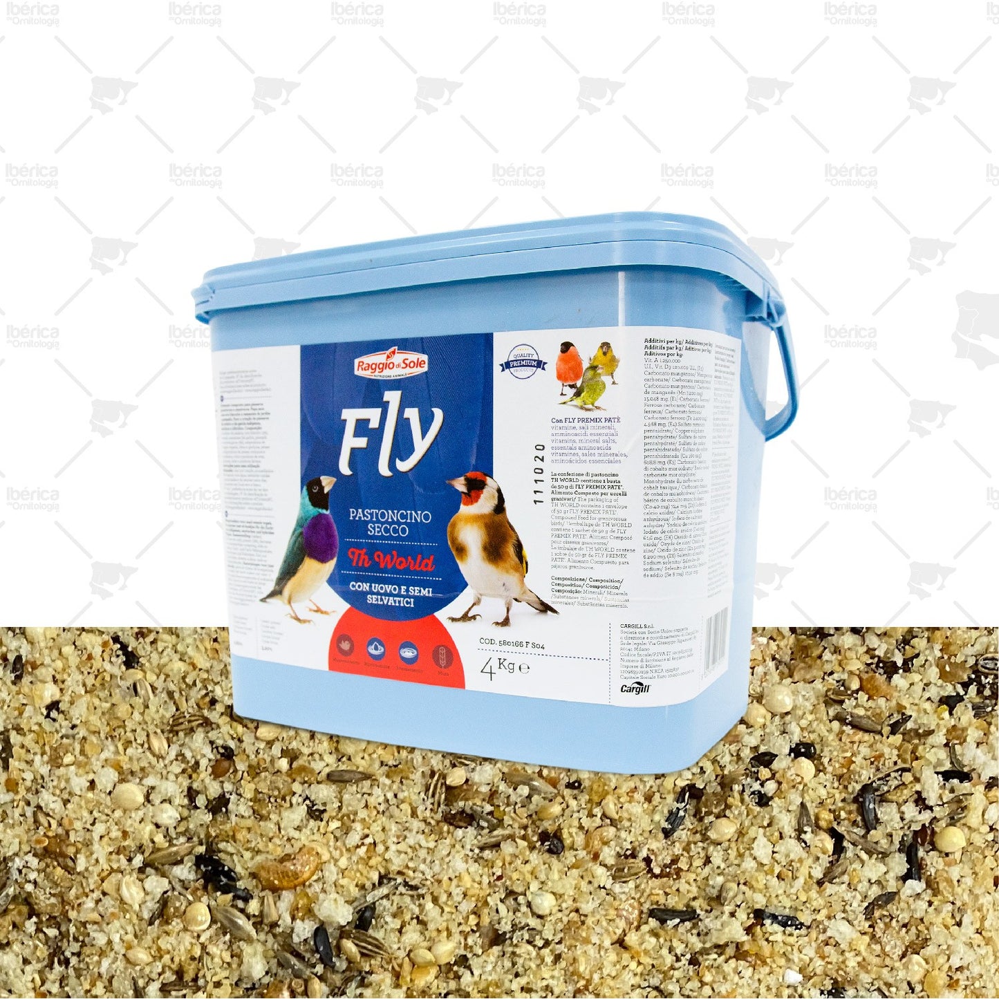 Pasta Amarilla Seca TH World (Raggio): Pasta nutricional profesional para pájaros ibericadeornitologia