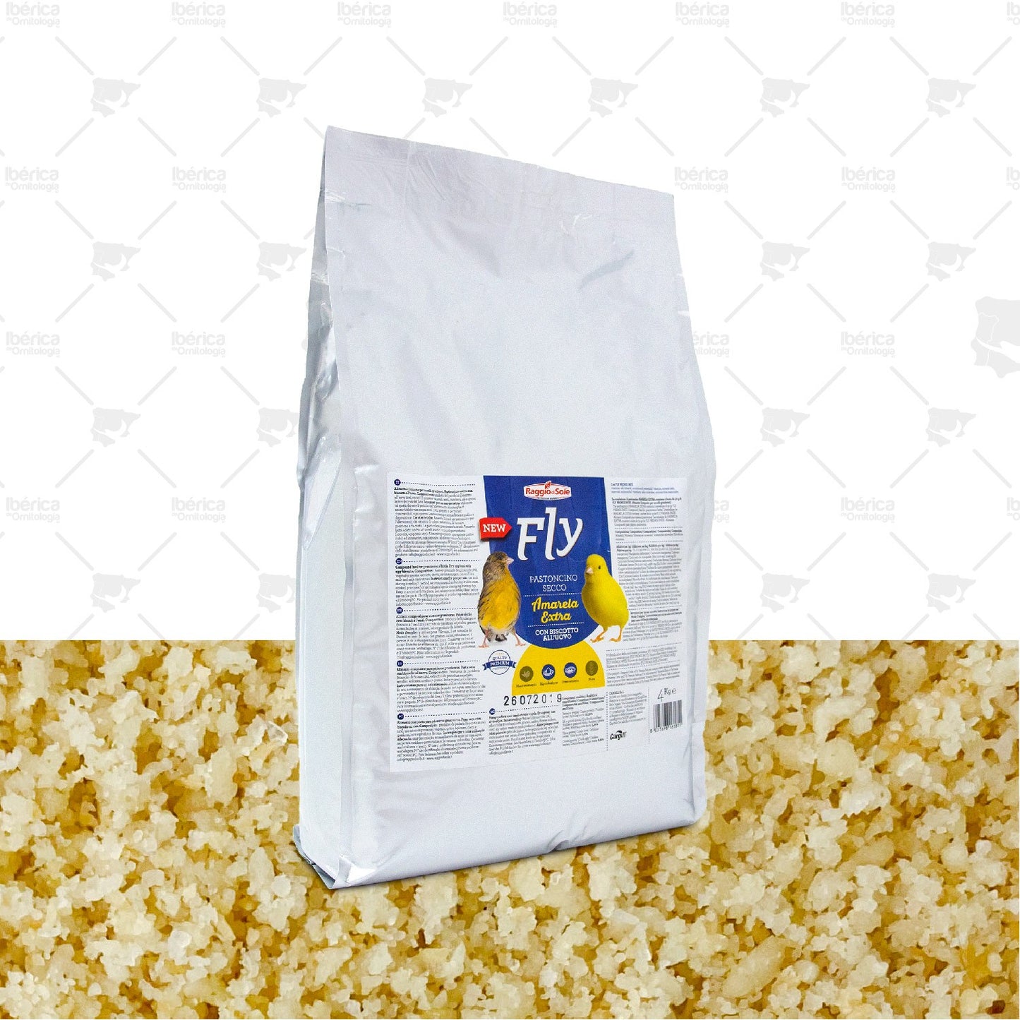 Pasta Amarilla Seca Amarela Extra (Raggio) : Pasta seca profesional para pájaros ibericadeornitologia