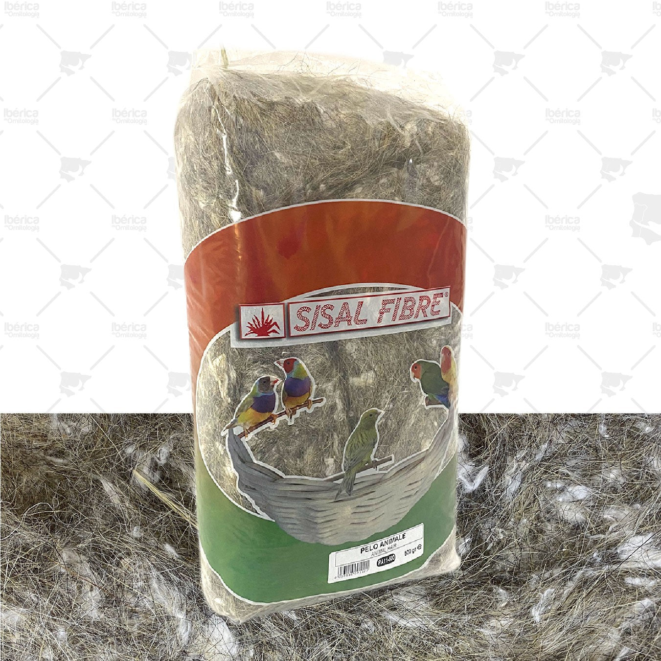 Pelo Animal 500 grs Sisal Fibre : Material ideal para elaboración de nidos de pájaros ibericadeornitologia