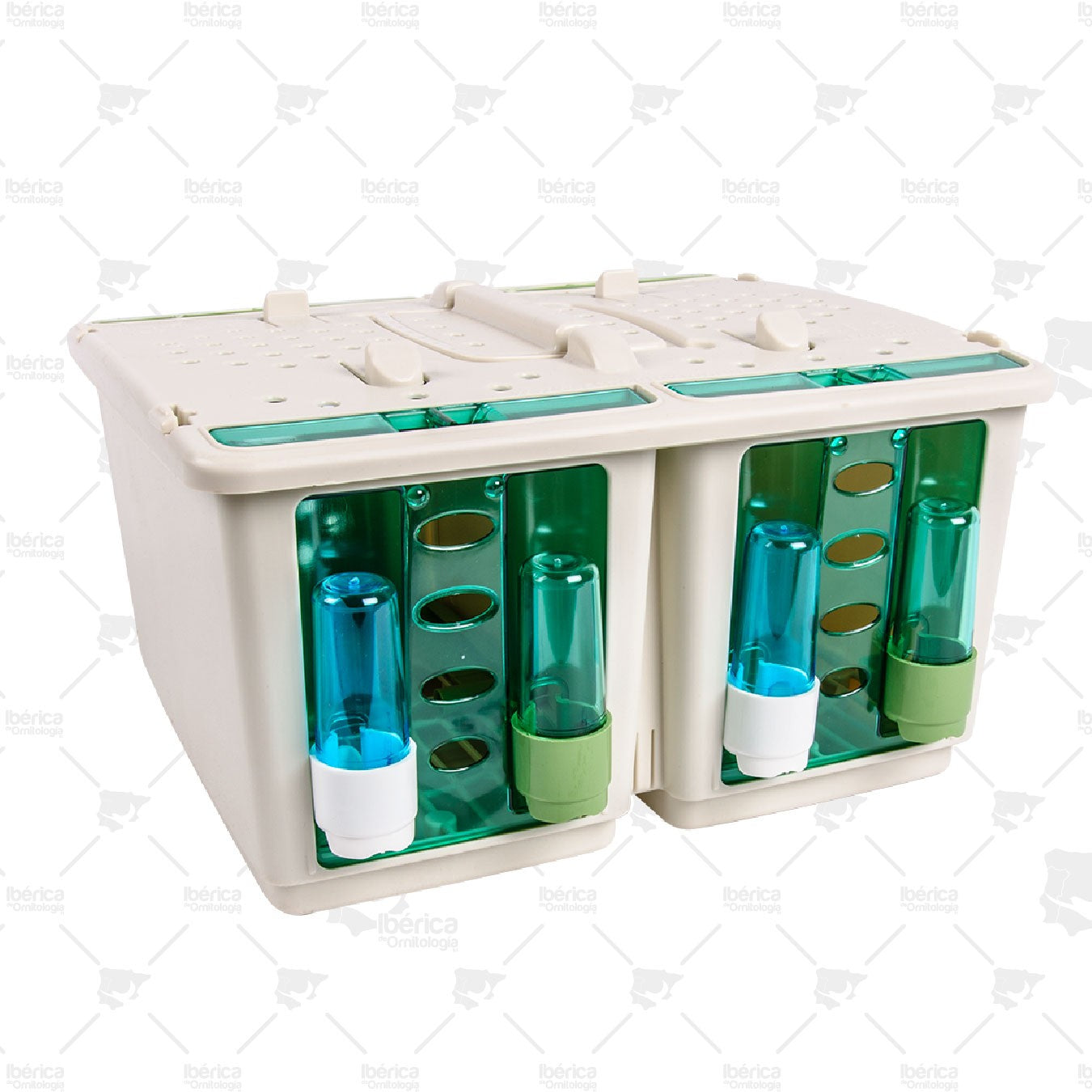 Transportín Nuvola (NZ85) 2 Compartimentos STA Soluzioni: Perfecto cómodo y seguro para llevar a tus pájaros. ibericadeornitologia