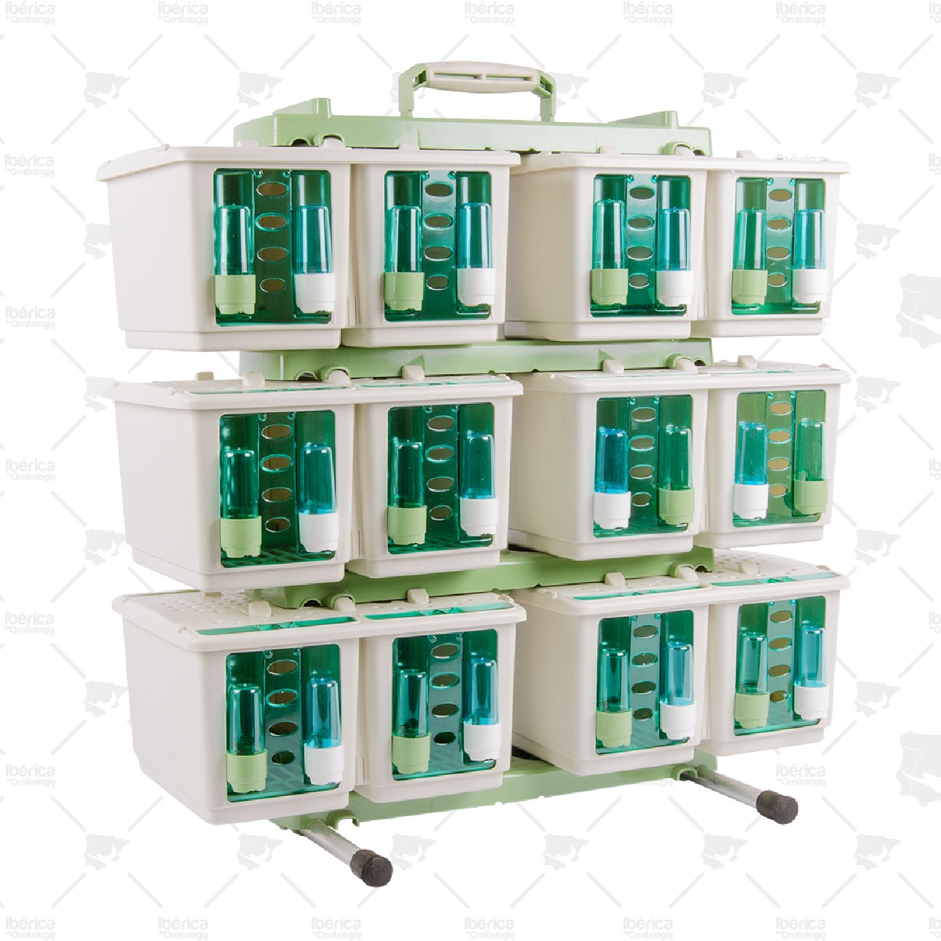 Transportín Nuvola (NZ87) 12 Compartimentos STA Soluzioni: Ideal para el transporte de tus aves. ibericadeornitologia