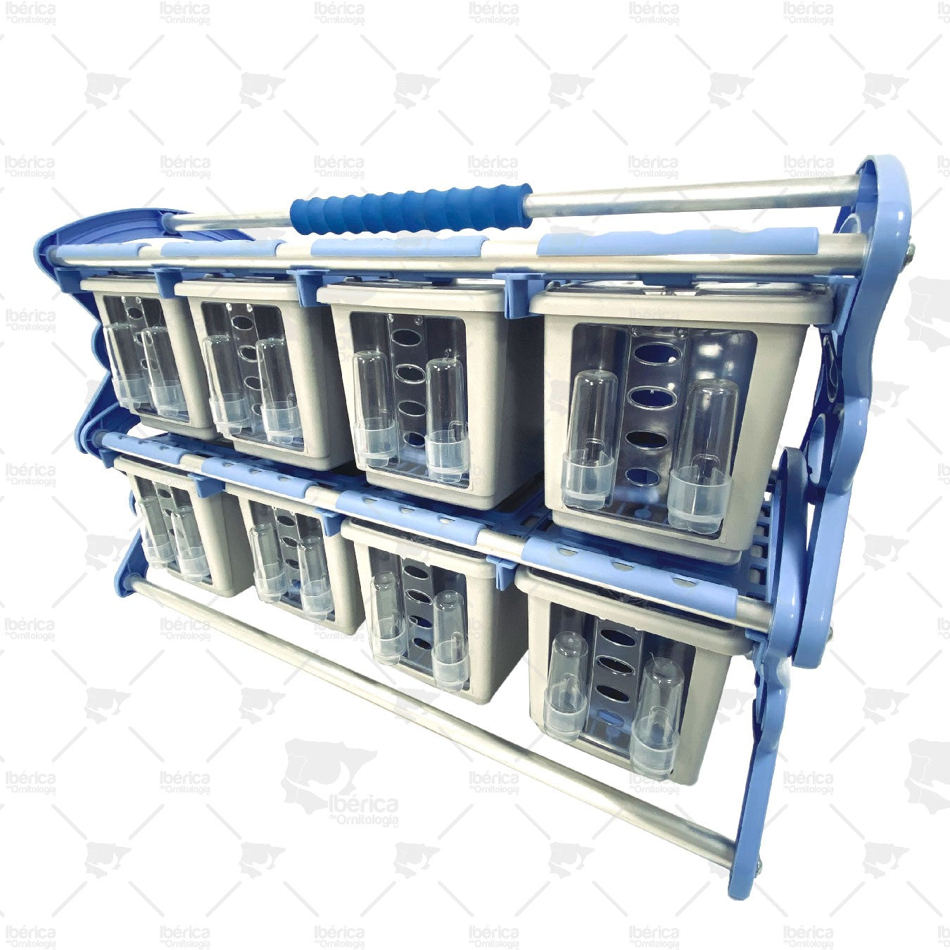 Maleta 8 Transportines Nuvola -Bebederos STA Soluzioni: Perfecto para el traslado seguro de tus aves ibericadeornitologia