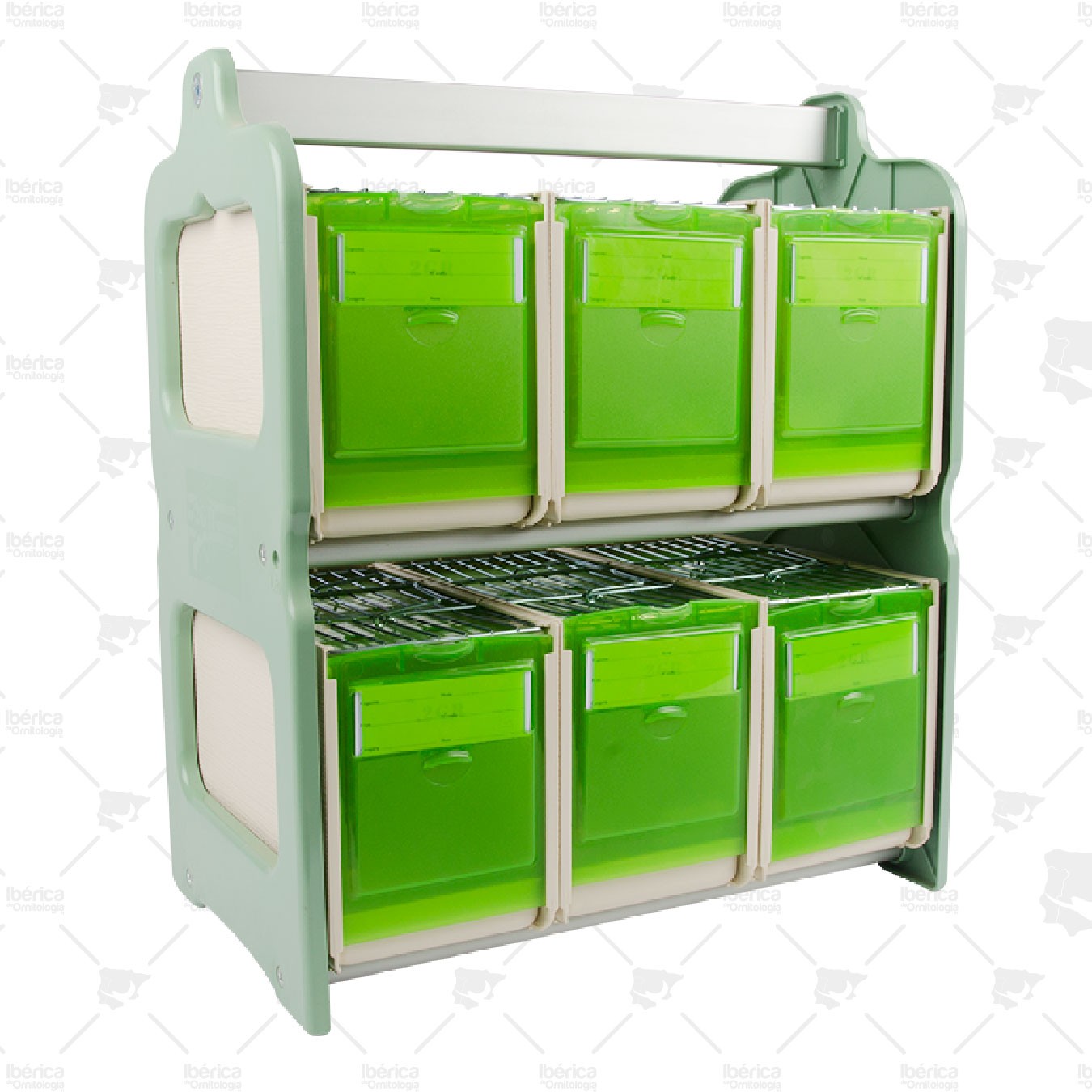 Maleta con 6 Secondinos medios Art. 256 2GR: Perfecto para un traslado cómodo y seguro para tus pájaros ibericadeornitologia