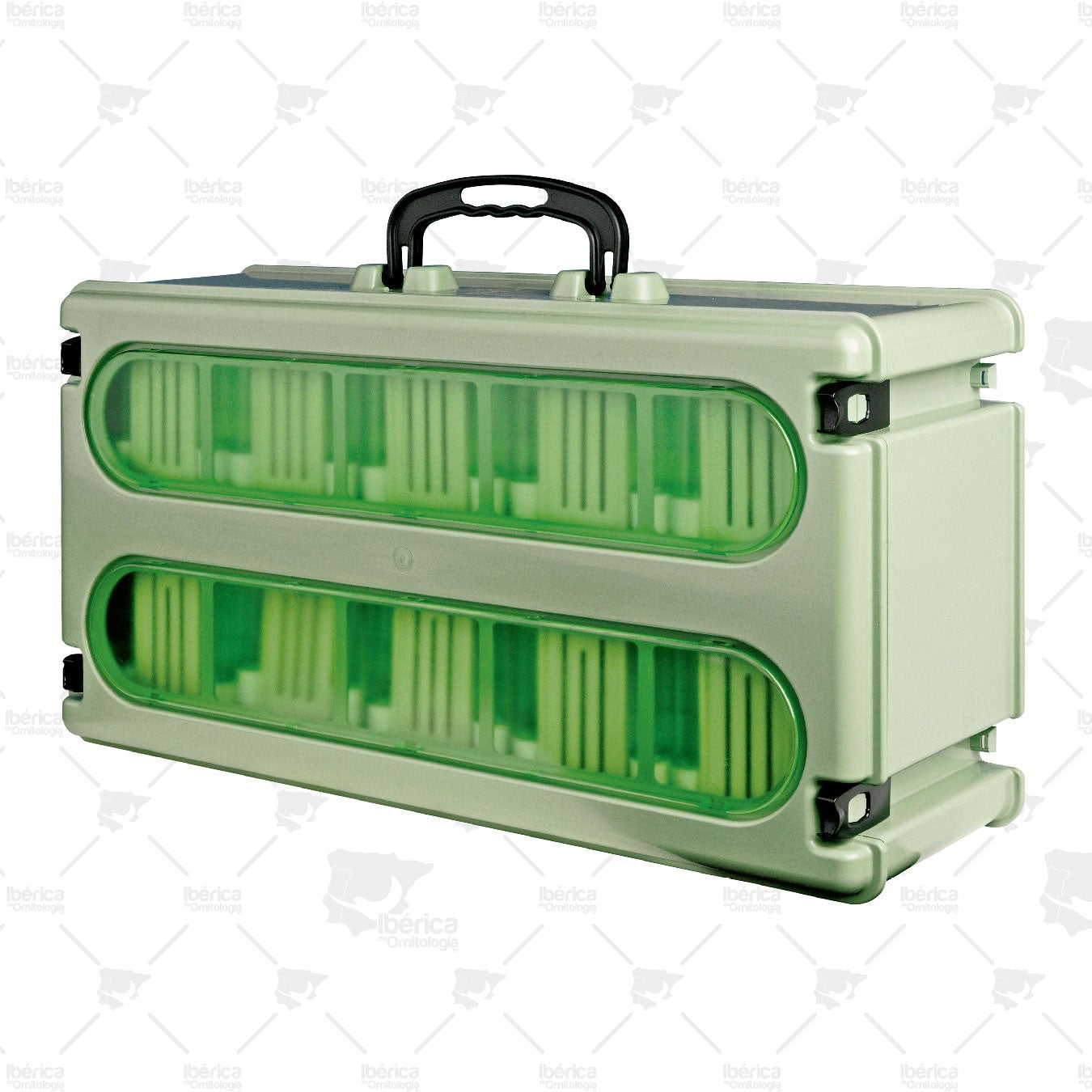 Maleta con 10 Secondinos Art. 225 2GR: Cómodo para trasportar a tus pagaros, ideal para concursos ibericadeornitologia