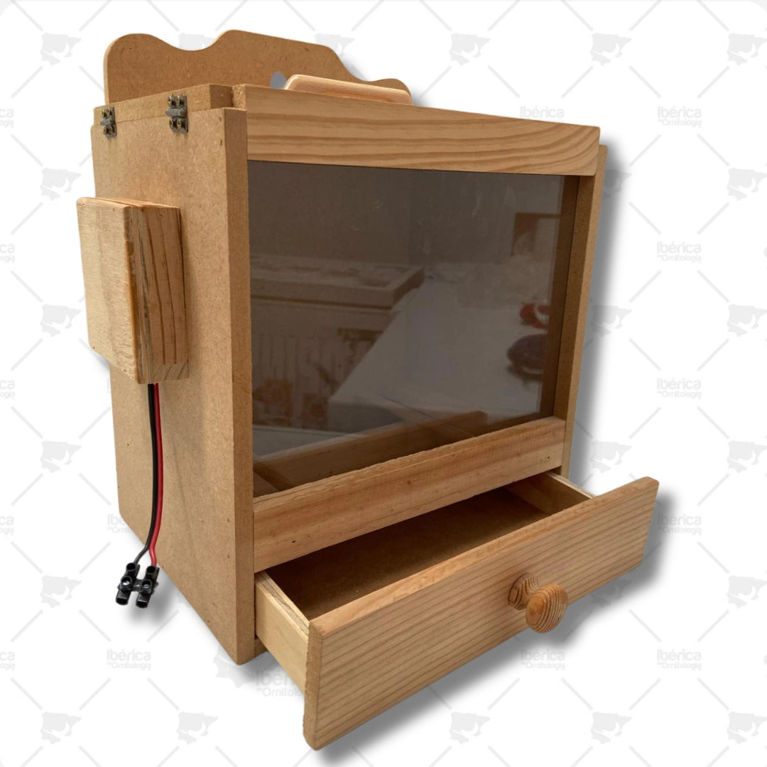 Educador de Madera para Jaulas C-1 y C-2: Ideal para la educación de pájaros al canto limpio