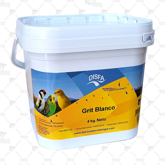 Grit Blanco (Disfa): Complemento alimenticio rico en minerales para todo tipo de pájaros