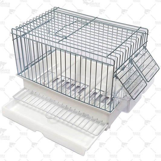 Jaula de Transporte de Brooklyn Blanca (Art. 443W) – 2GR Trasportín Blanco, Completo con Accesorios