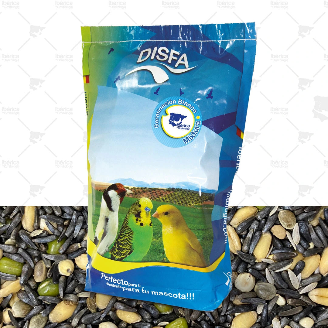 Mxt. Germinação Bianco (Disfa): Mistura de sementes para uma dieta balanceada de aves