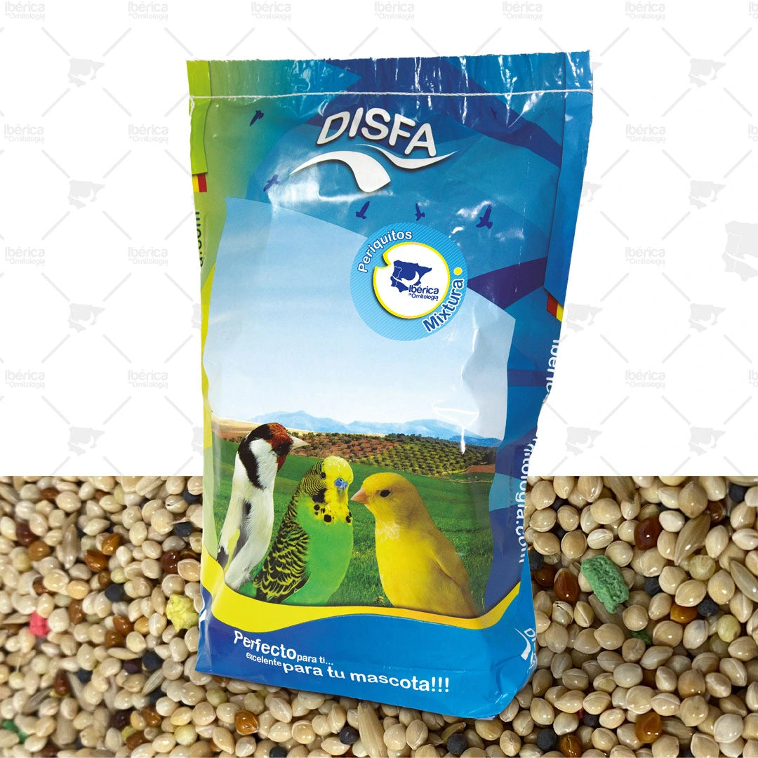 Mxt. Periquitos (Disfa): Mistura de alta qualidade para alimentação de periquitos