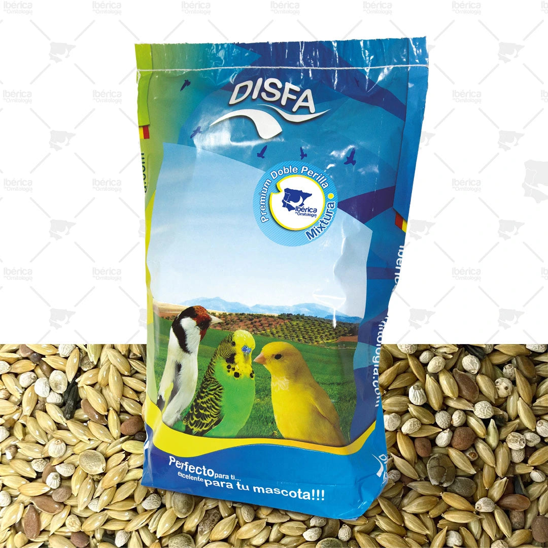 Mxt. Premium Double Perilla: Mix de aves com uma perilla extra para uma alimentação balanceada de suas aves.
