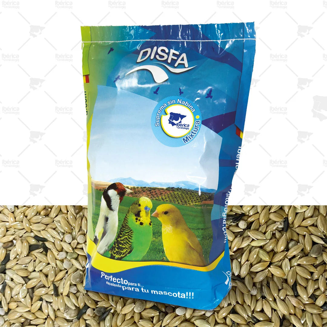 Mxt. Suprema sin Nabina (Disfa), mixtura formulada para aportar nutrientes ideales en la cría de Canarios