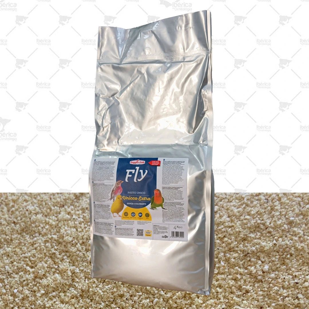 Ração de reprodução para aves “Unicco Extra” da Raggio di Sole, recomendada durante a época de reprodução e crescimento
