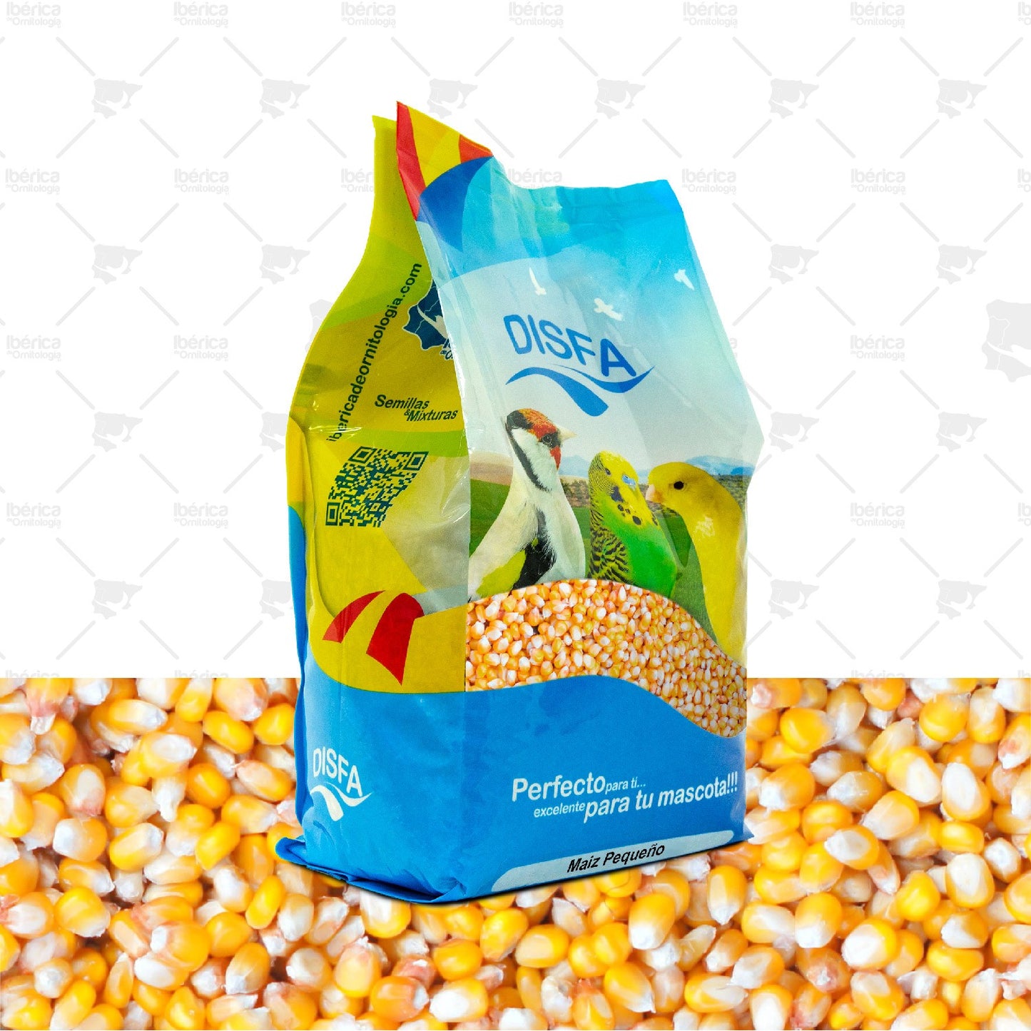 Maiz pequeño (Disfa): cereal complementario para pájaros con alto contenido en carbohidratos y vitaminas del grupo A y B ibericadeornitologia